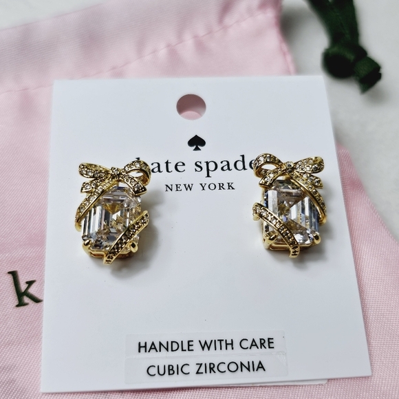 Kate Spade Clear Pave Present Studs - Picture 5 of 8